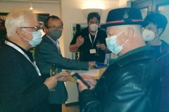 (G.Bernhardt) Arno Bernhardt bei der EInlasskontrolle zur Abendveranstaltung