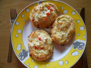 Käse-Lauch-Piroggen