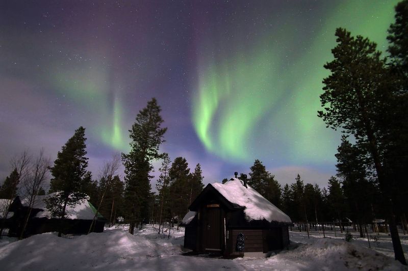 Polarlichter in Finnisch-Lappland